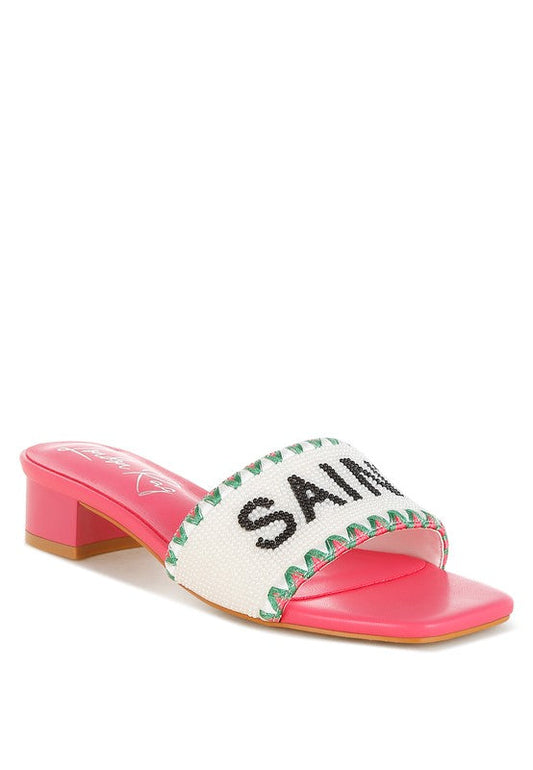 Poshta Saint Tropez Beaded Slip-On Heels