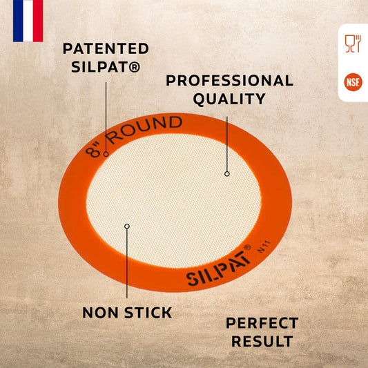 Tapete redondo Silpat de 8"