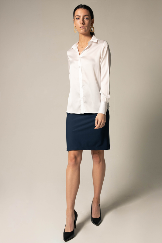 Elegance Silk Blouse in White – Luxurious Women’s Top - Lolomo!