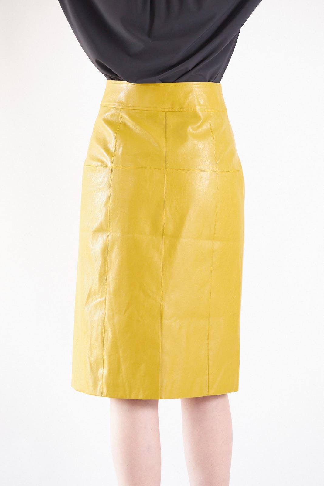 Glossy Vegan Leather Pencil Skirt – Women’s Chic Faux Leather Skirt