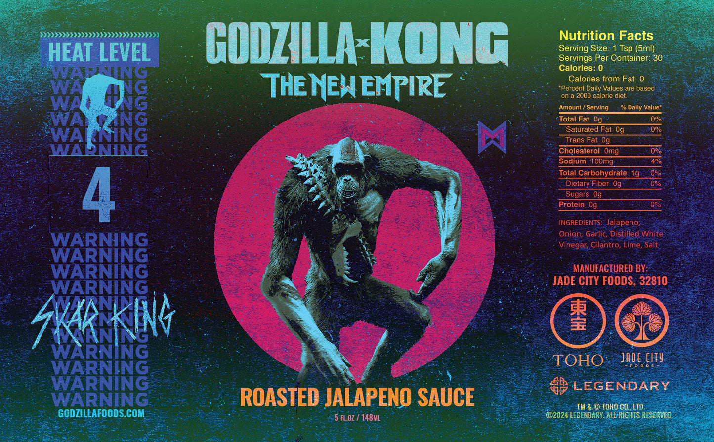 Godzilla x Kong Hot Sauce 4-Pack