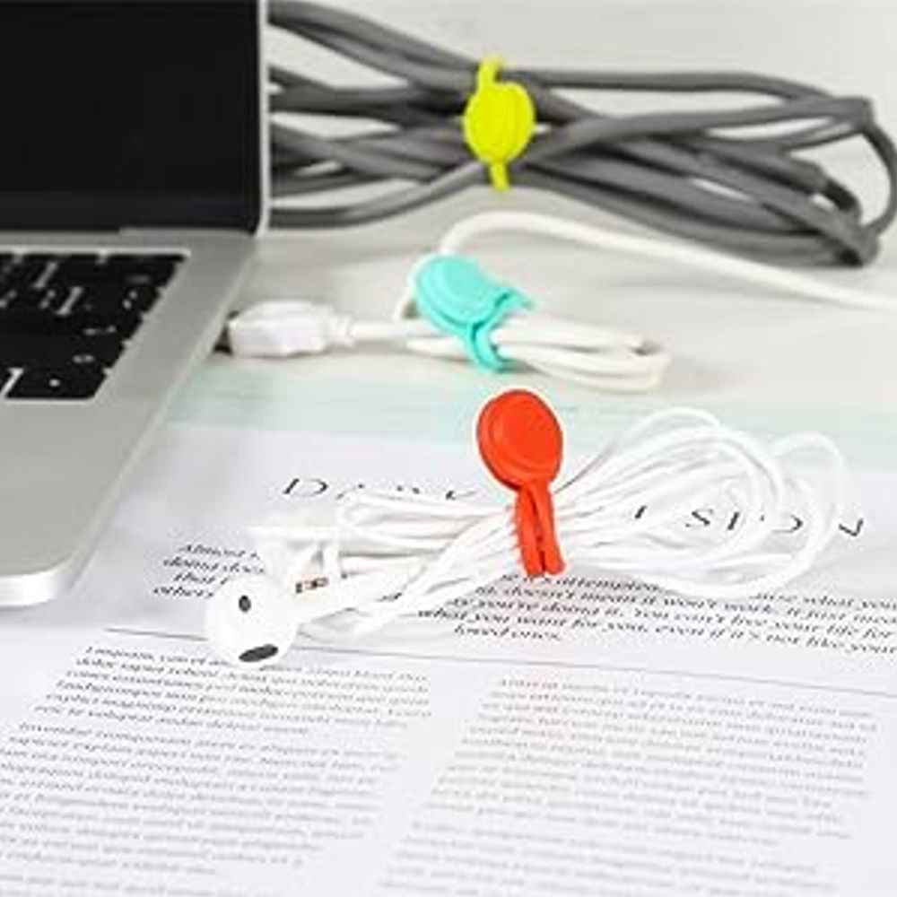 Reusable Silicone Magnetic Cable Ties for Organizing Home and Office Spaces