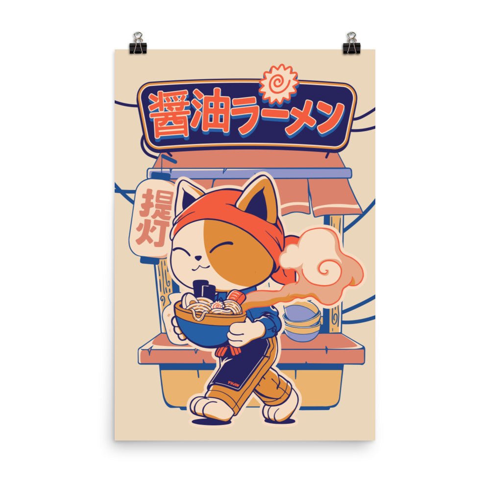 Ramen Cat Poster - Lolomo!