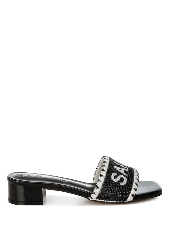 Poshta Saint Tropez Beaded Slip-On Heels
