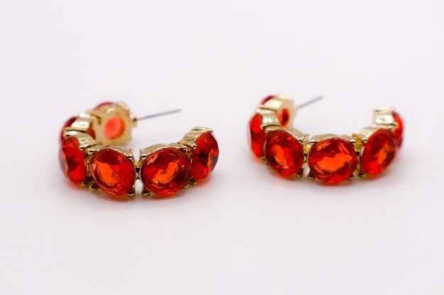 Crimson Elegance Earrings – Luxury Red Statement Earrings