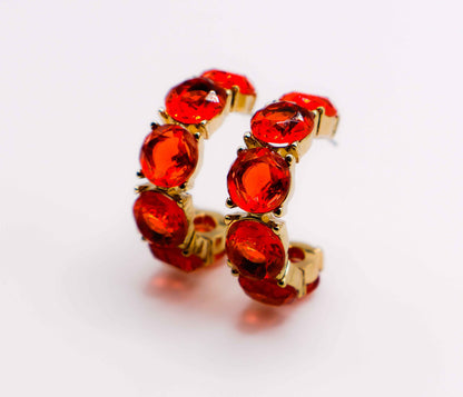 Crimson Elegance Earrings – Luxury Red Statement Earrings