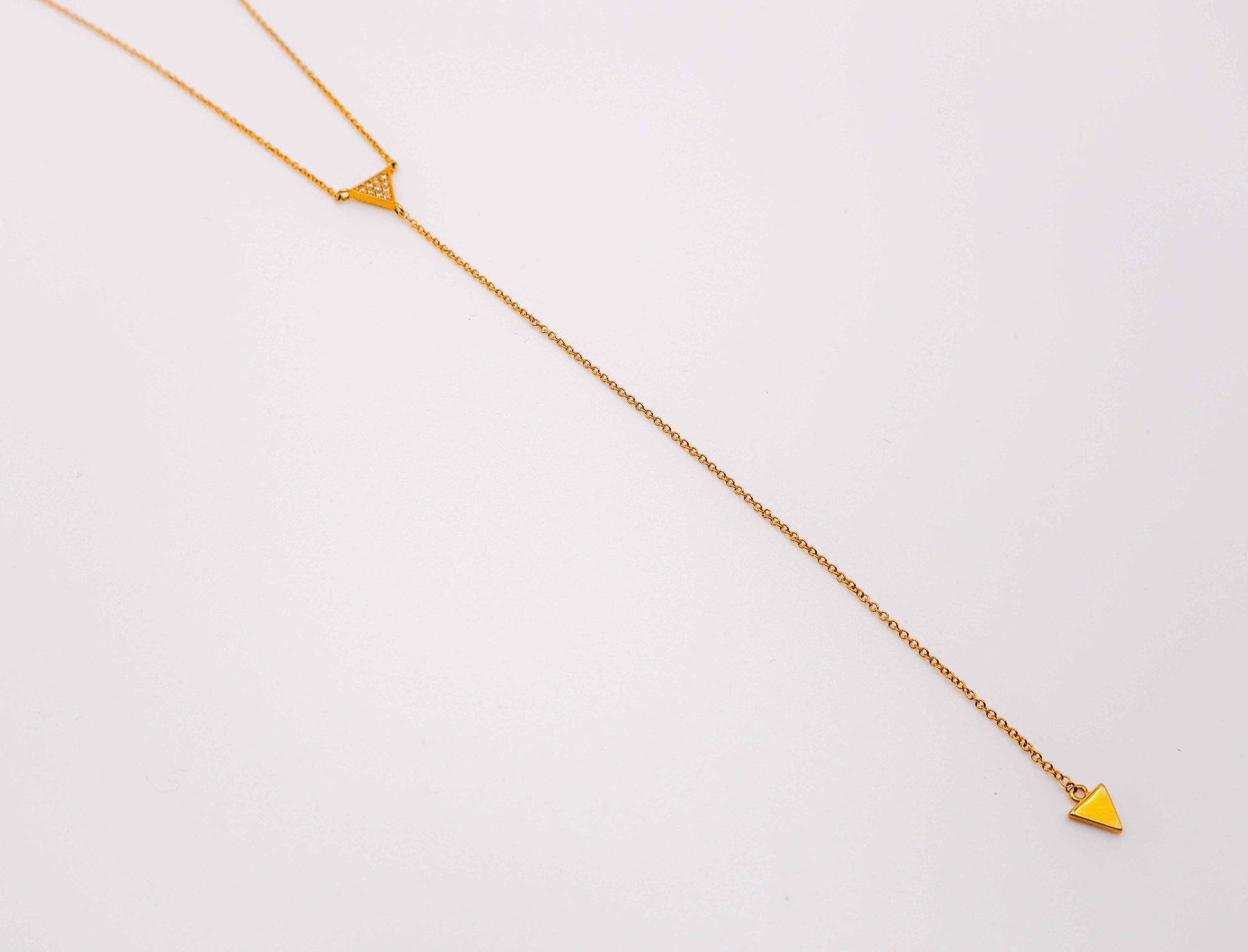 Gilded Triangle Delight Necklace
