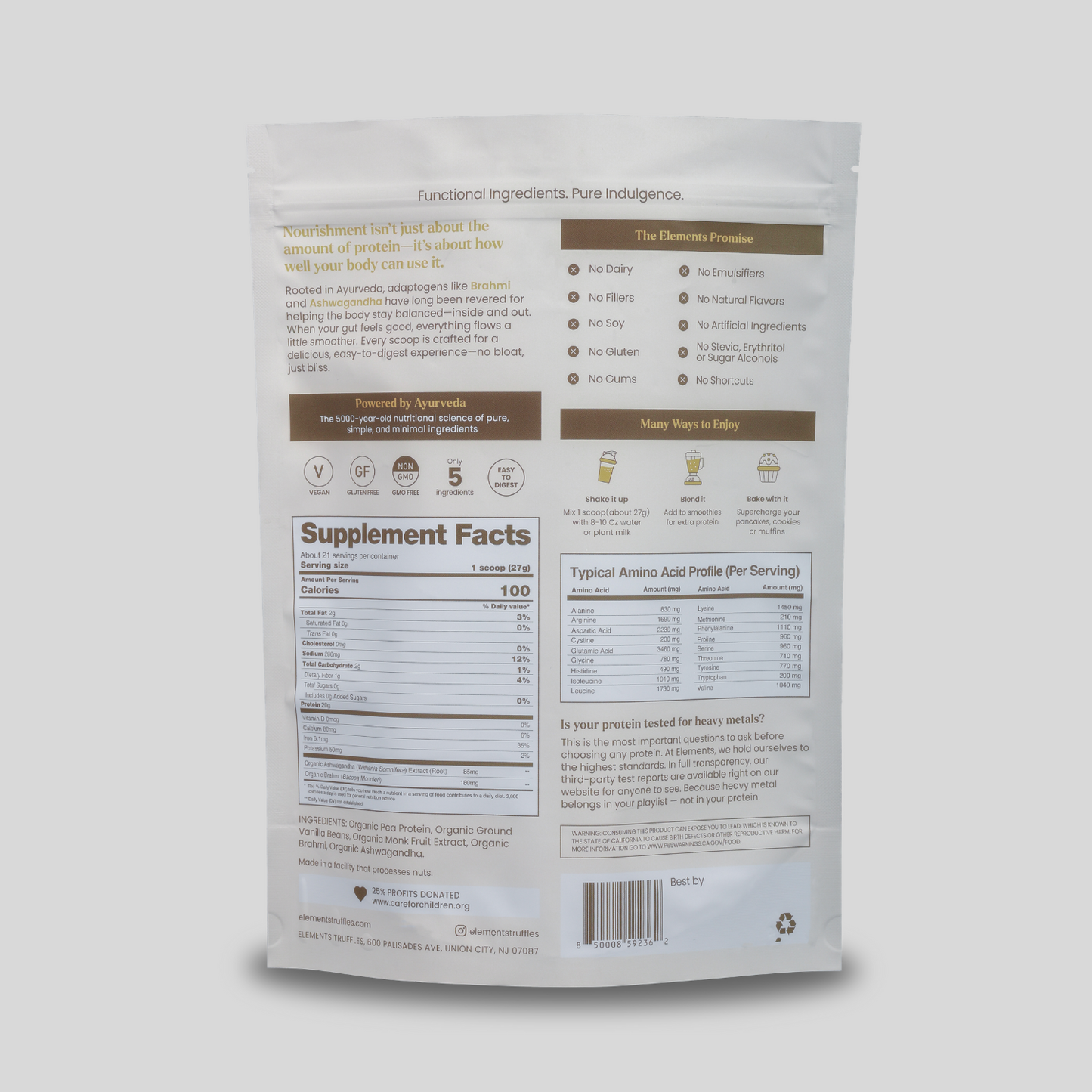 Plant Based Protein Powder: Vanilla (21 Servings)