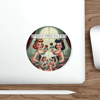 Spooky Beauties Rosy Doll Faces | Retro Die-Cut Stickers