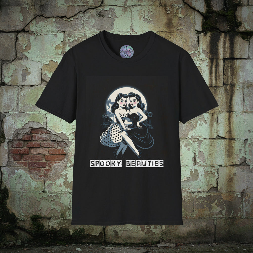 Spooky Beauties Pin-up Sweethearts | Vintage Aesthetic Tee