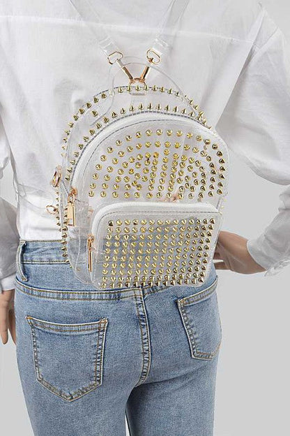 Clear Studded Iconic Backpack