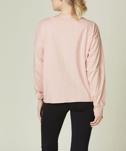 Fabina Cotton Oversized Long Sleeve T-Shirt