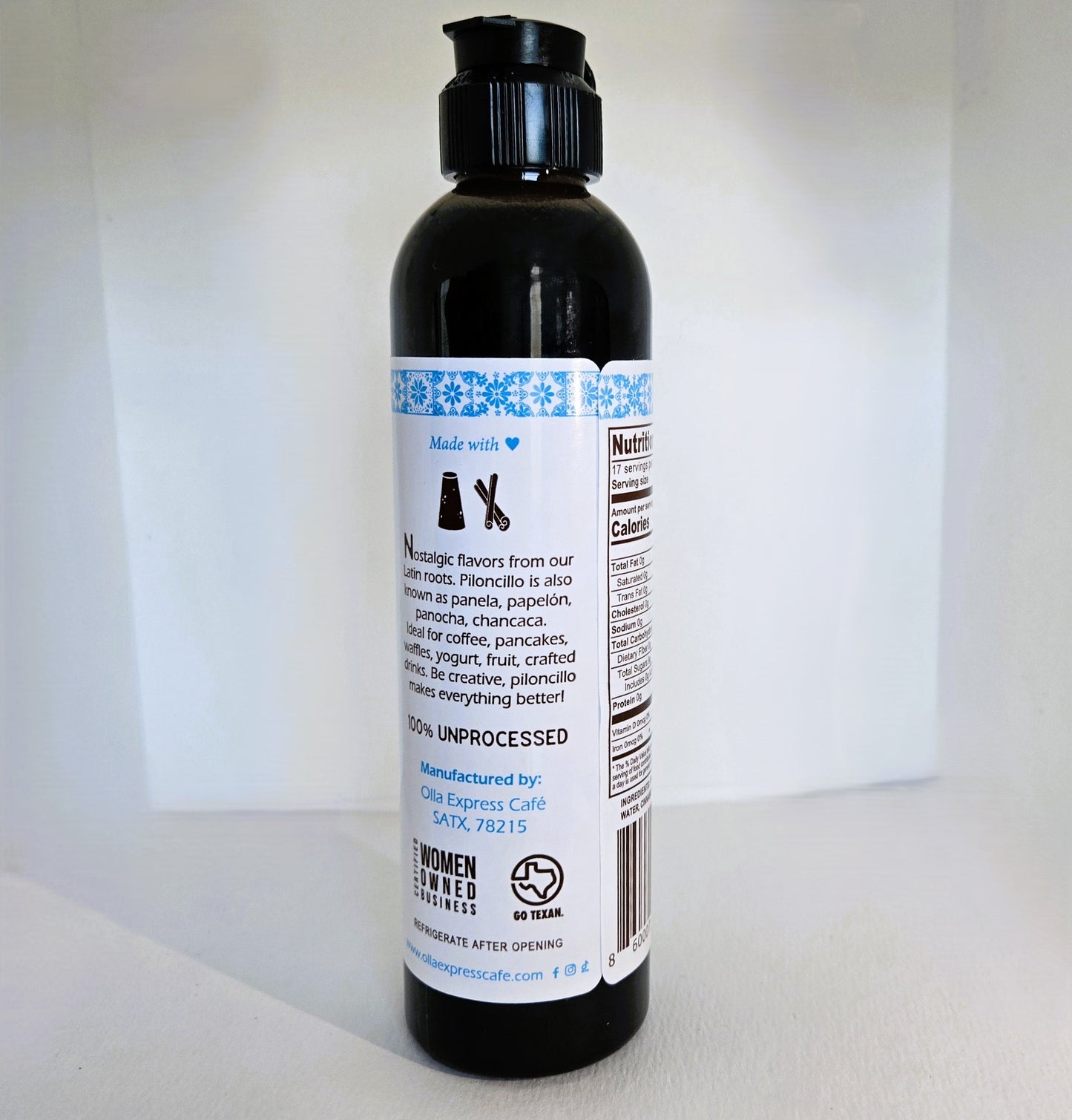 Piloncillo Syrup Bottle