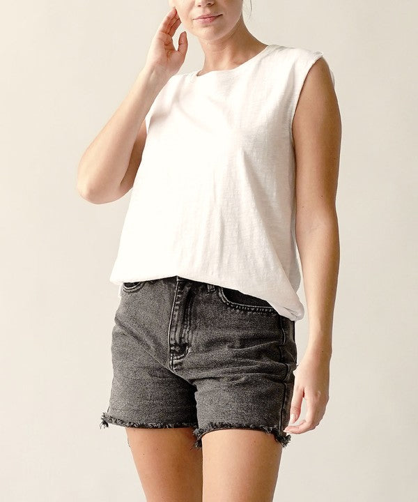 Fabina Cotton Slub Muscle Vintage Tank (New Style)