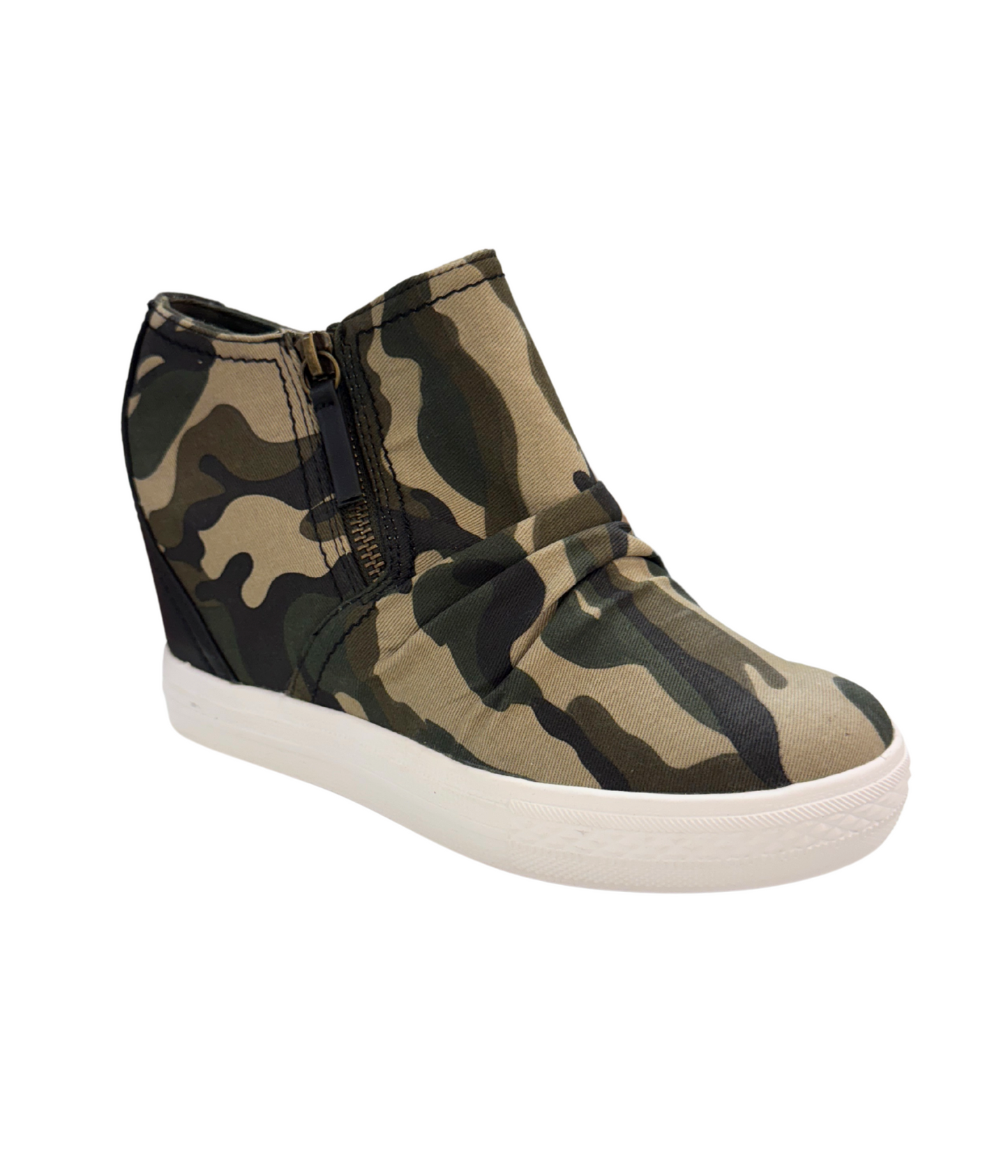 Ari Sneaker Wedge in Camo