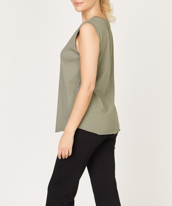 Fabina Cotton Jersey Muscle Tank (New Style)