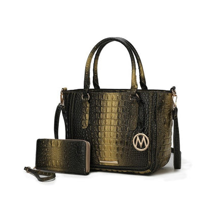 MKF Aphelia Croc-Embossed Handbag by Mia K.