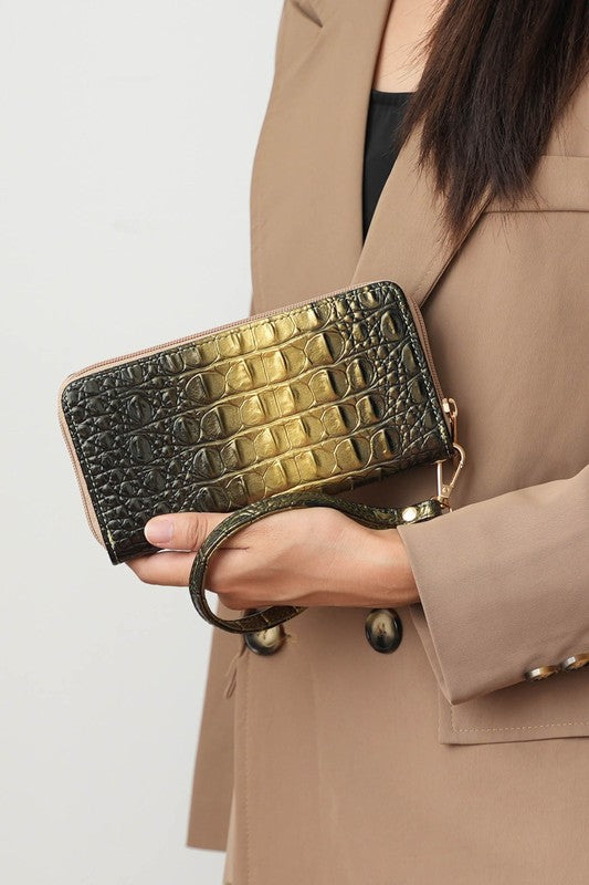 MKF Aphelia Croc-Embossed Handbag by Mia K.