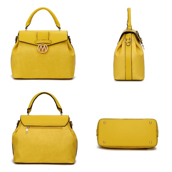 MKF Collection by Mia K Aurora Vegan Leather Satchel and Wallet