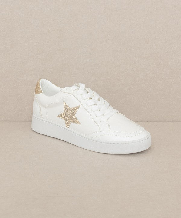 Low Top Rhinestone Star Sneakers