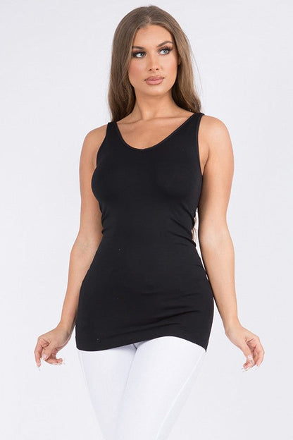 Yelete Reversible V or U Neckline Seamless Tank