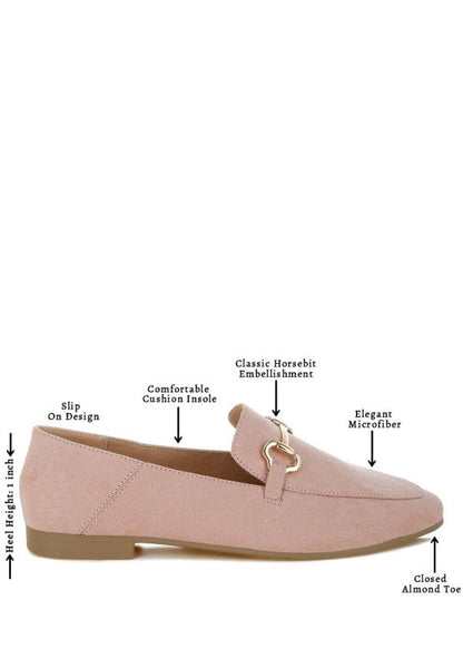 Noltas Horsebit Embellished Flat Loafers