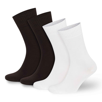 Men’s & Women’s Bamboo Diabetic Crew Socks 4-Pack