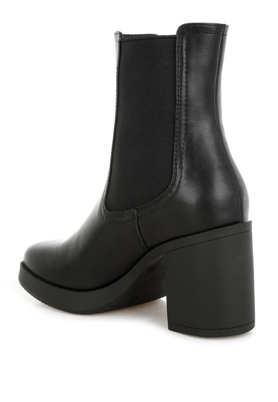 Scuala Faux Leather Chelsea Boots