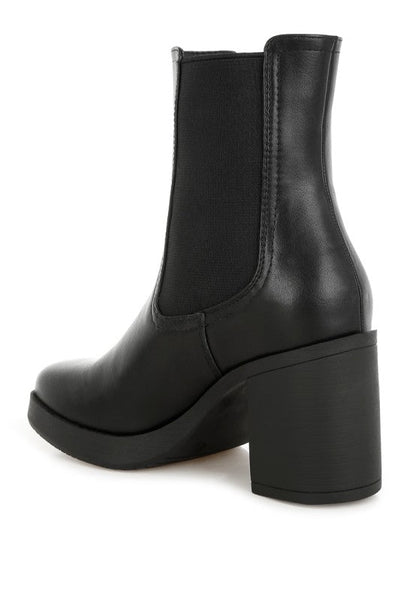 Scuala Faux Leather Chelsea Boots