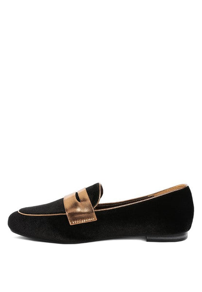 Malta Penny Strap Velvet Loafers