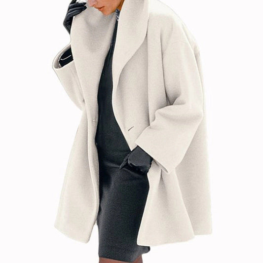 Plus Size Oversized Wool-Like Coat