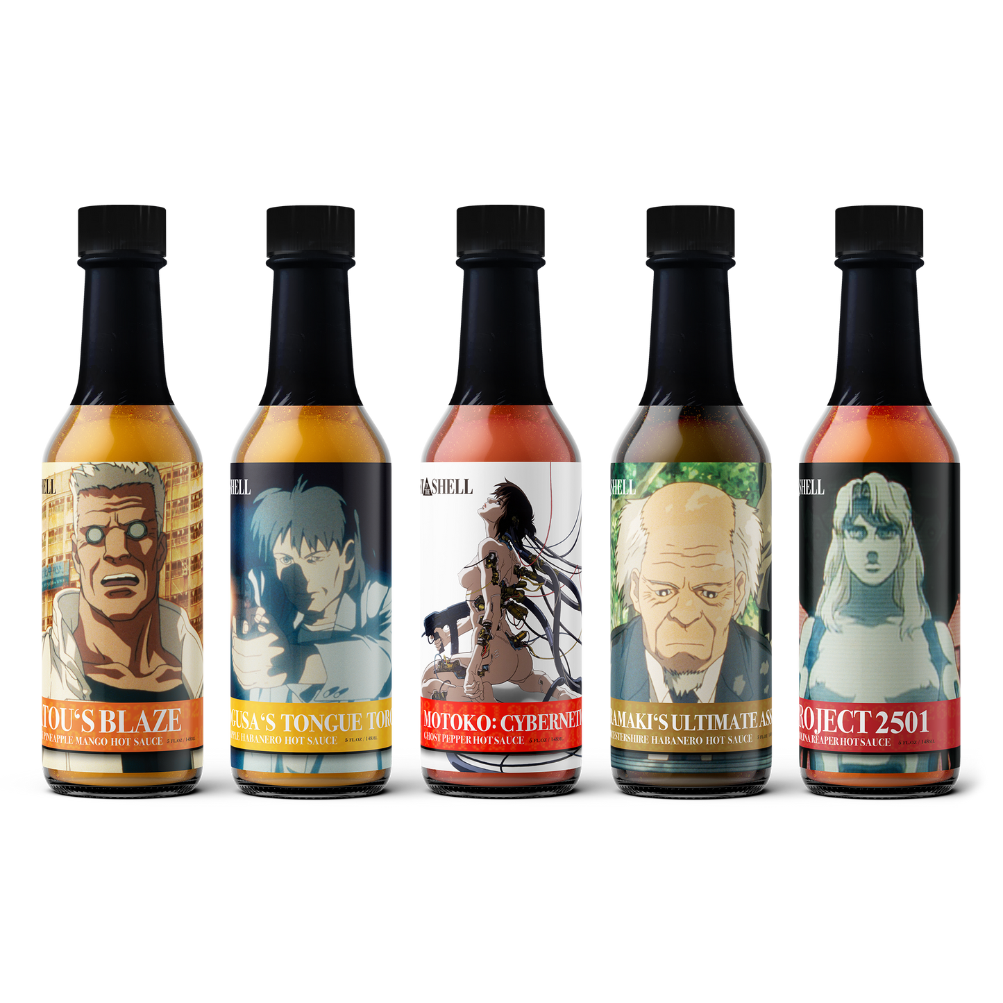 Ghost in the Shell Hot Sauce 5-Pack