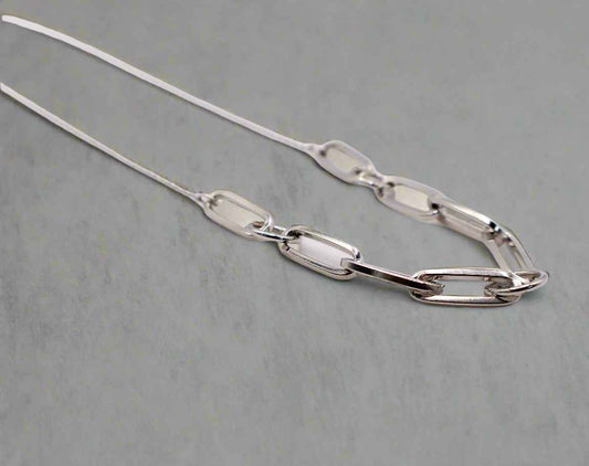 Silver Serenity Chain Necklace – Luxury Silver Statement Necklace