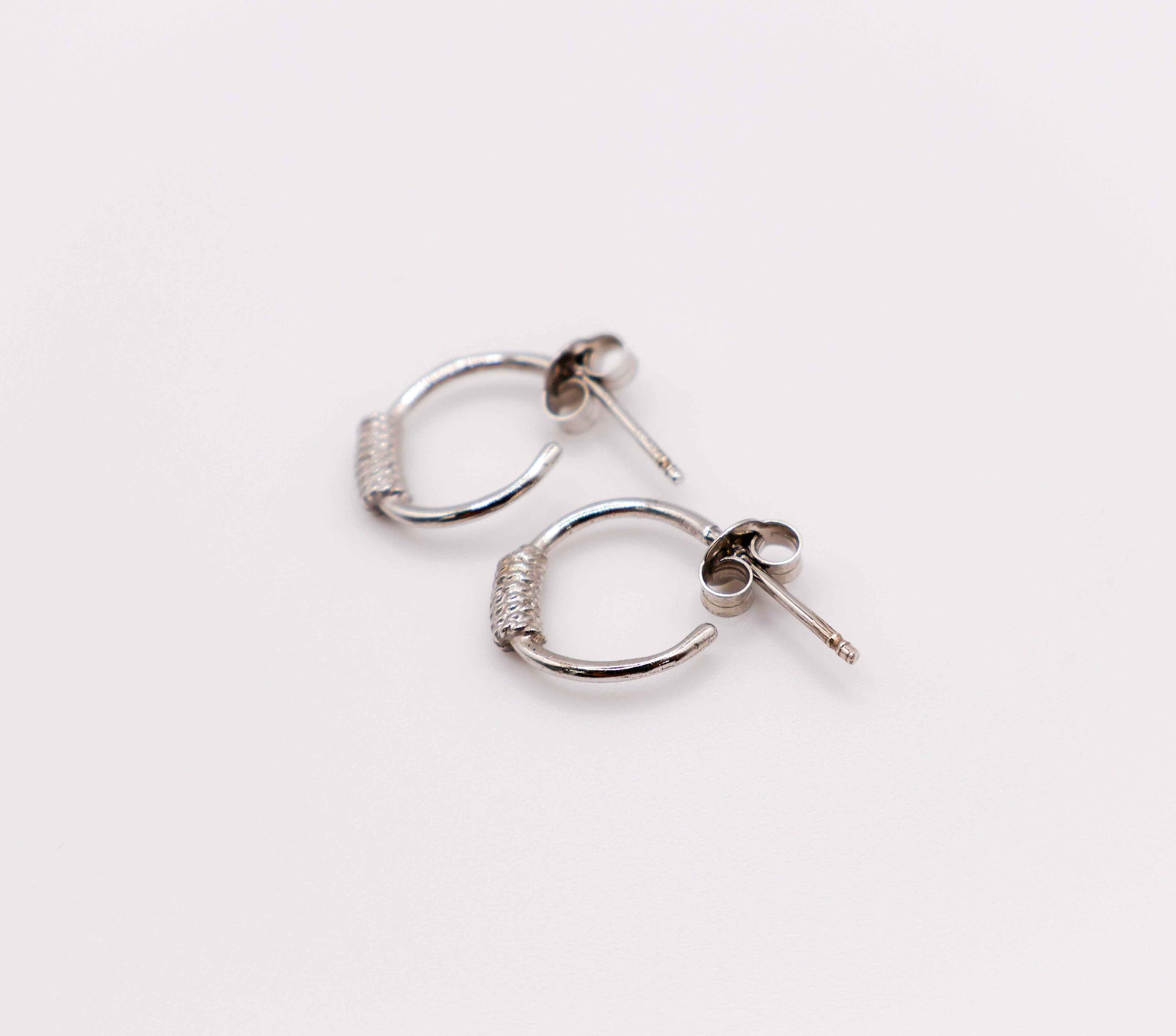 Italian Mini Sterling Silver Hoop Earrings