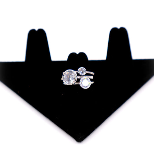 Harmony Gemstone Trio Ring Set - Lolomo!