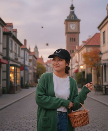 Amazed Cat Corduroy Hat