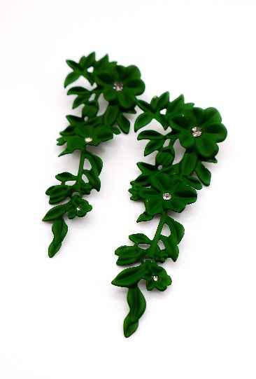 Blooming Glamour Earrings–Elegant Floral Statement