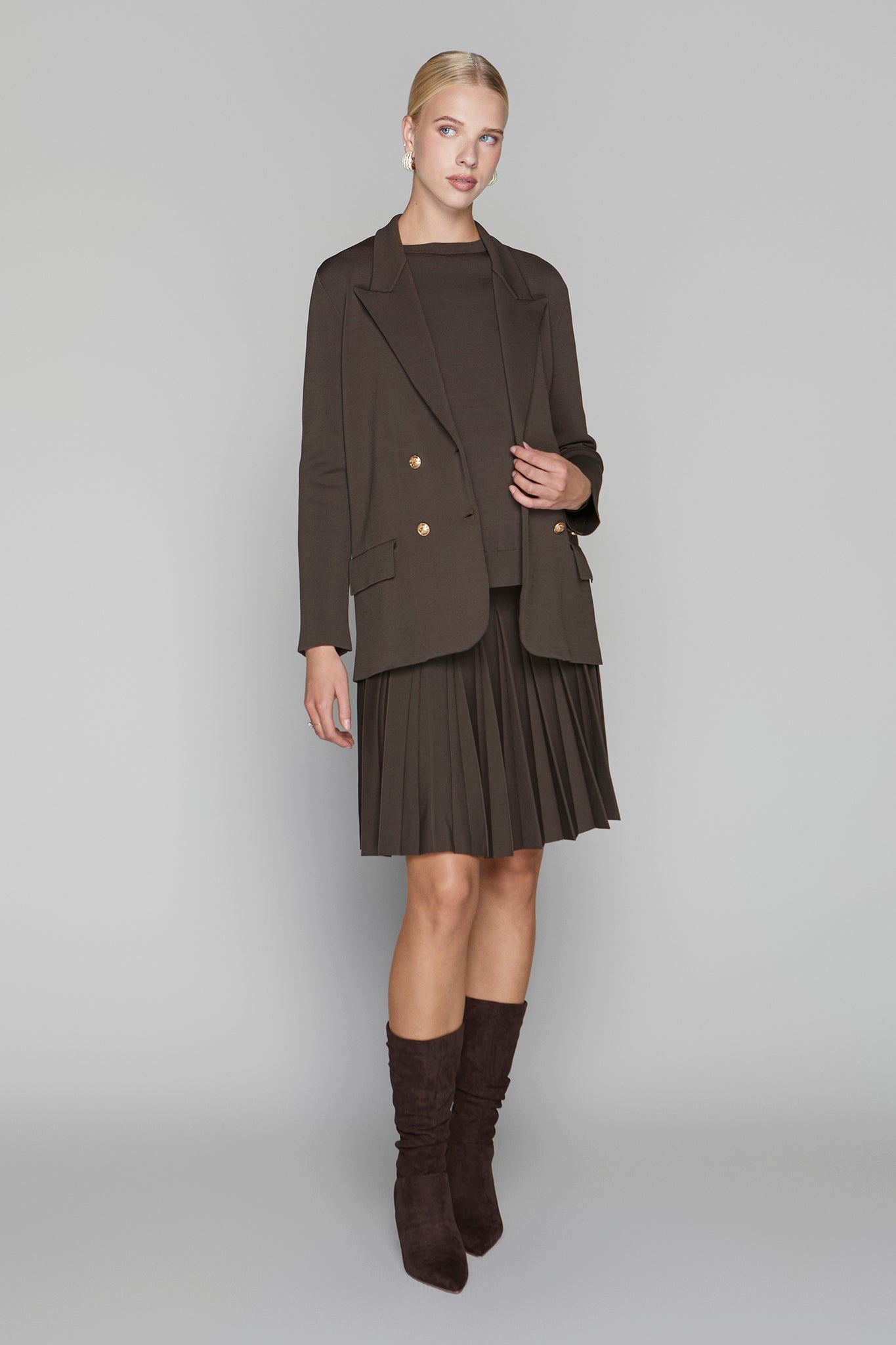 Maternity Infinity Skirt in Cocoa