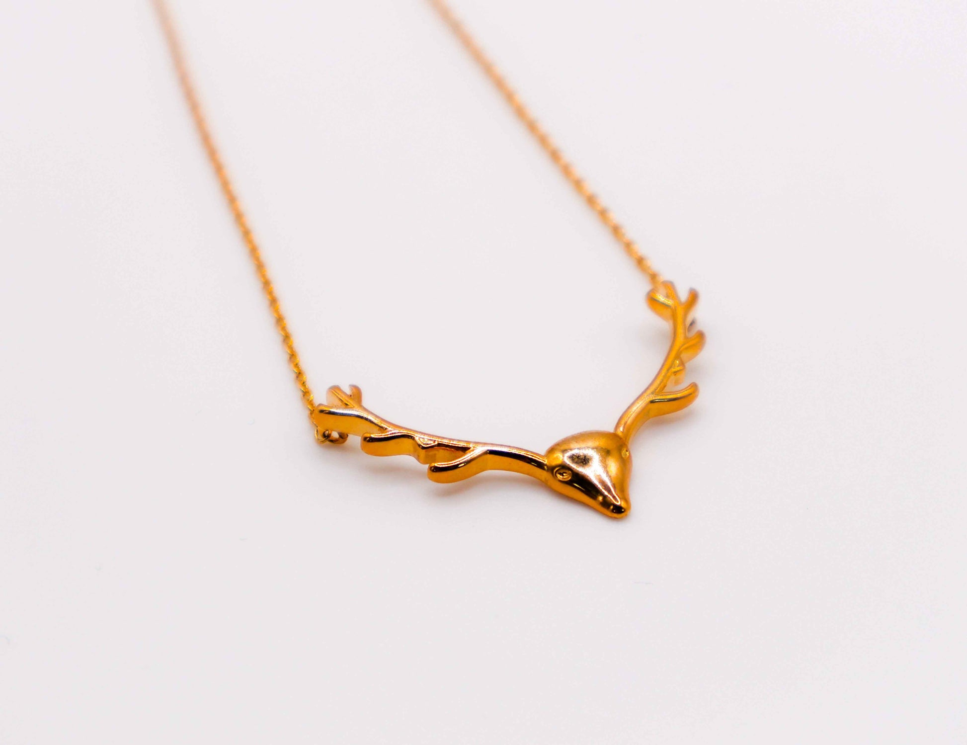 Golden Wilderness Antler Pendant