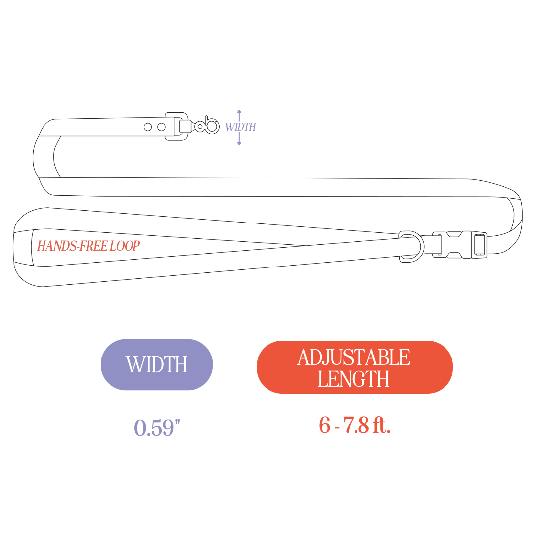 Correa de PVC para perros con manos libres: resistente al agua, a la intemperie, duradera y a los olores.