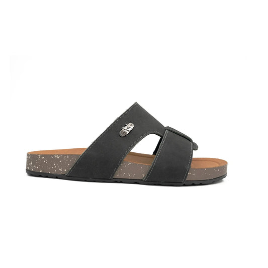 Black Double - Strap Slide Sandals