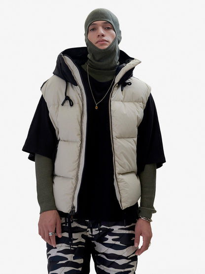 Hooded Down Vest - Canvas