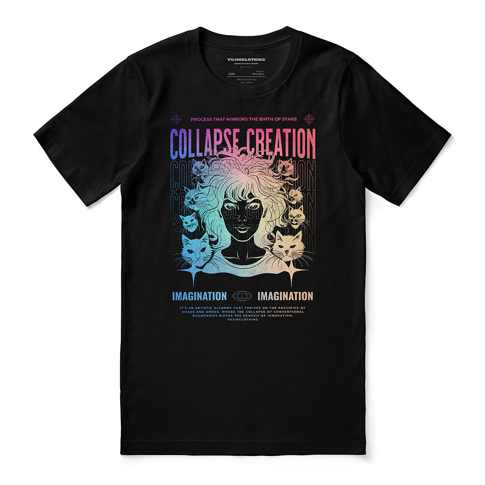 Camiseta del gato Collapse Creation
