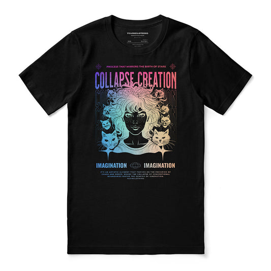 Camiseta del gato Collapse Creation