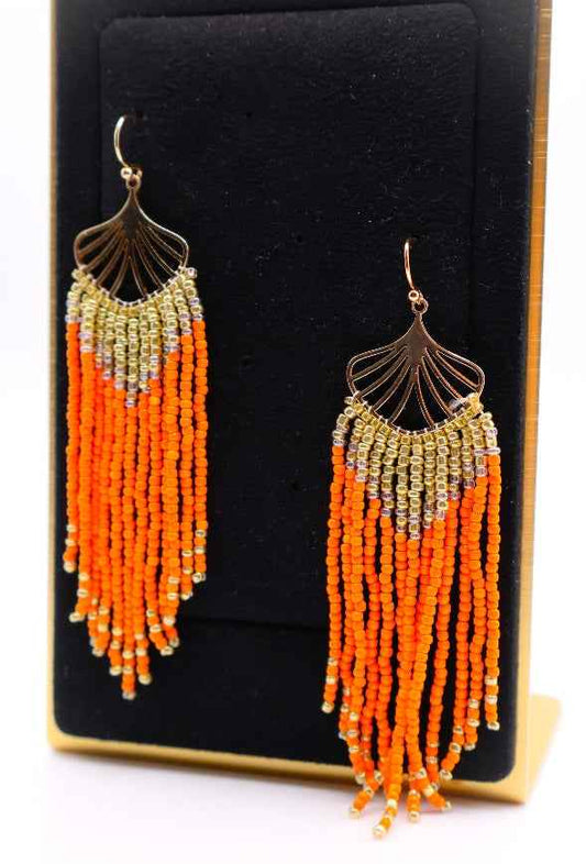 Golden Leaves Earrings – Luxury Gold Leaf Statement Earrings
