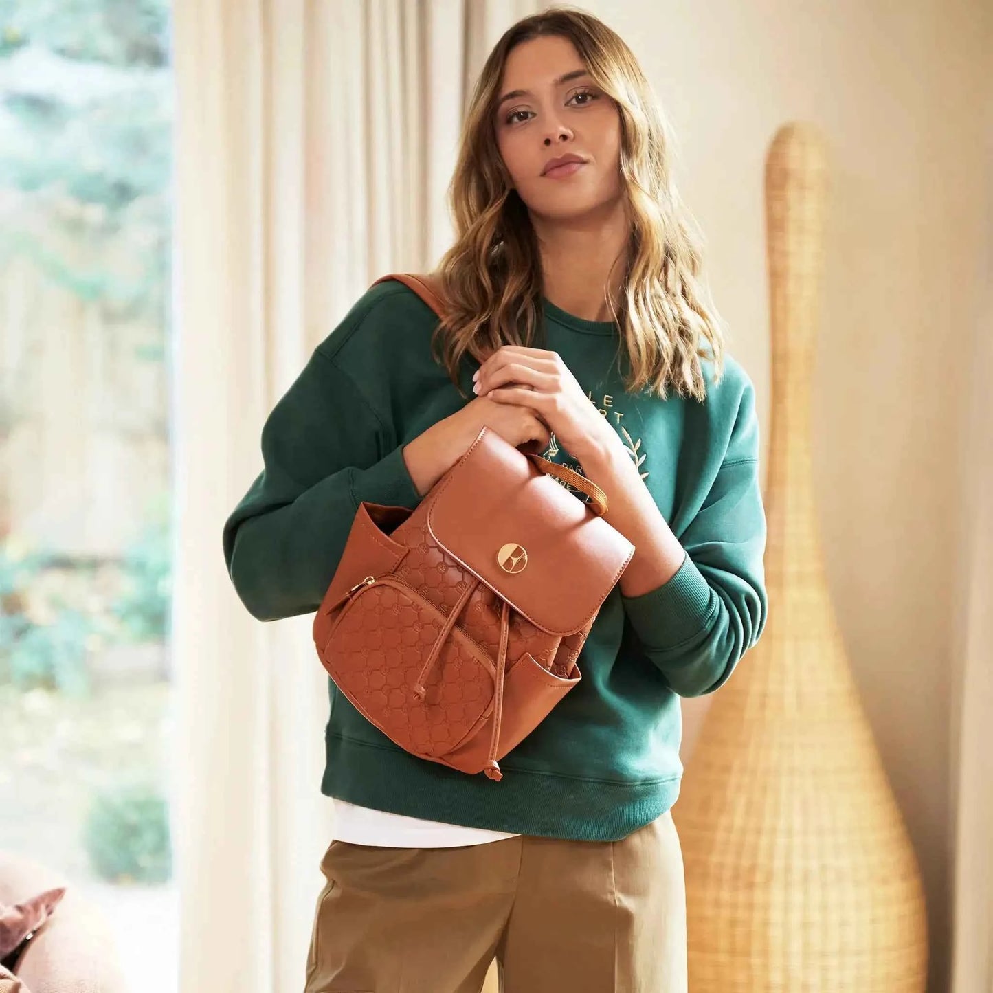 Compass 10L Vegan Leather Monogram Mini Backpack