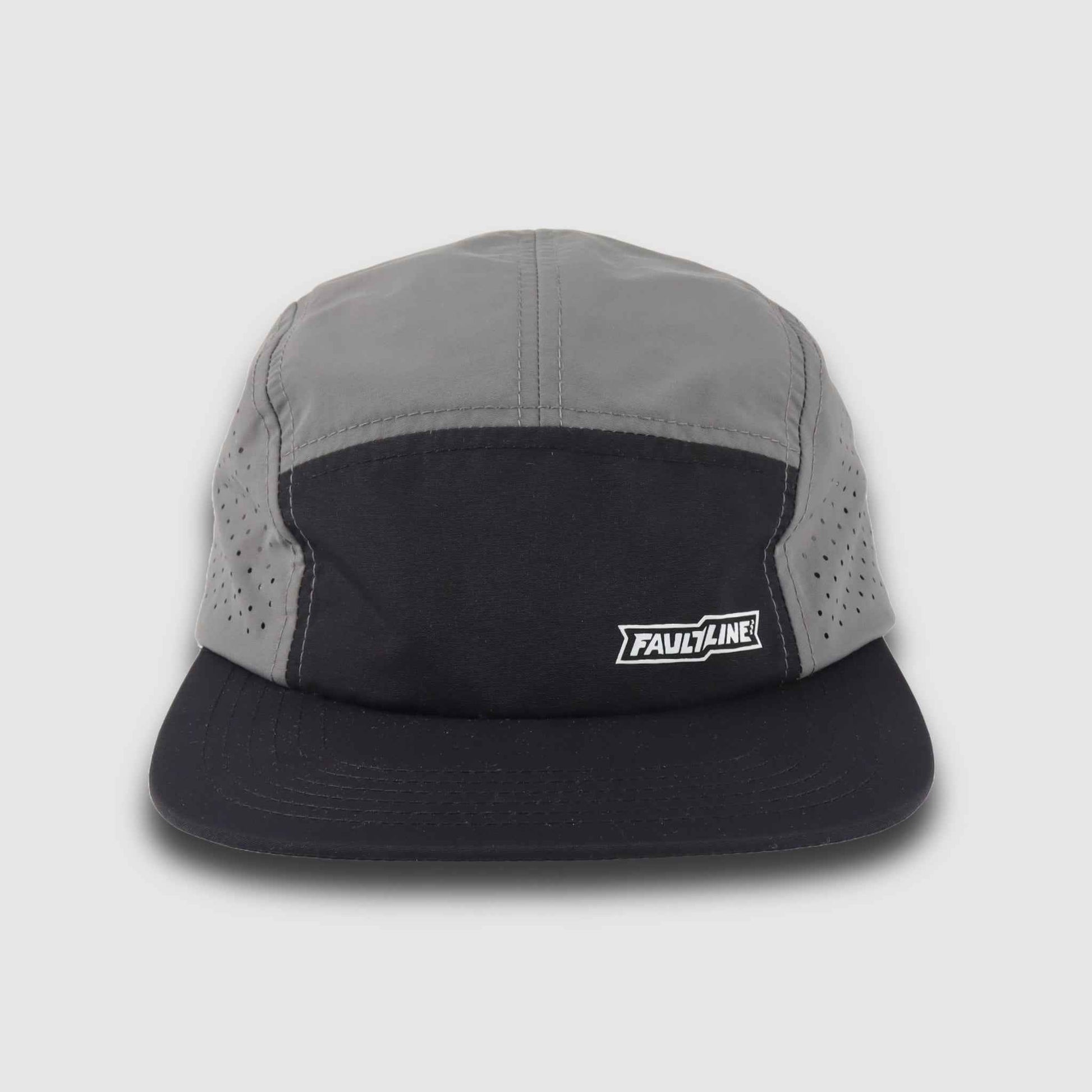 Crushable 5-Panel Camper Hat - Black/Grey