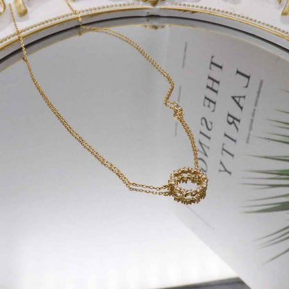 RING CHARM GOLD NECKLACE