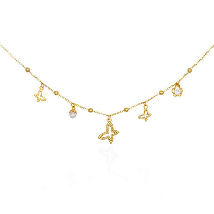 JASMINE CHARM GOLD NECKLACE