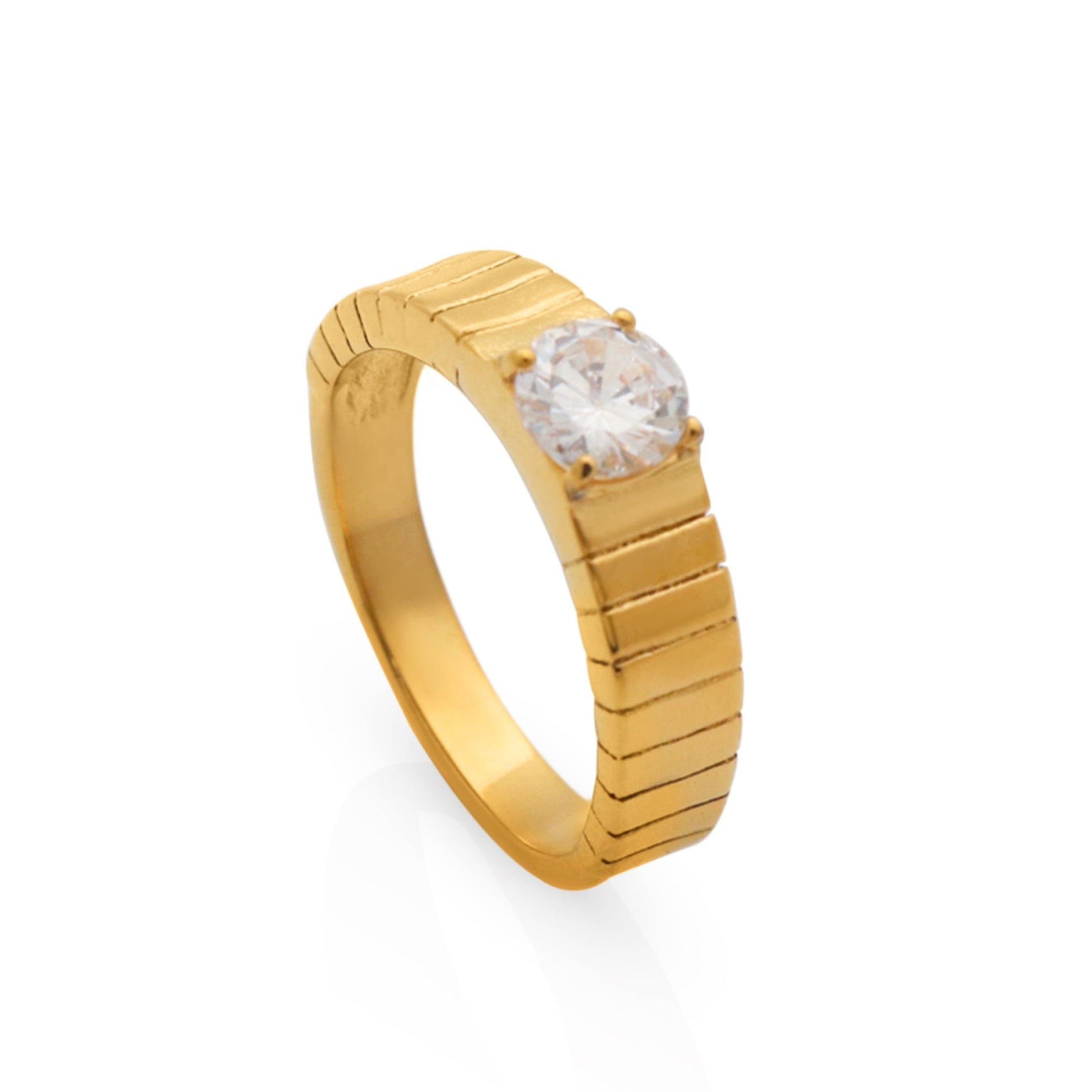 Cossete Crystal Gold Ring - Lolomo!
